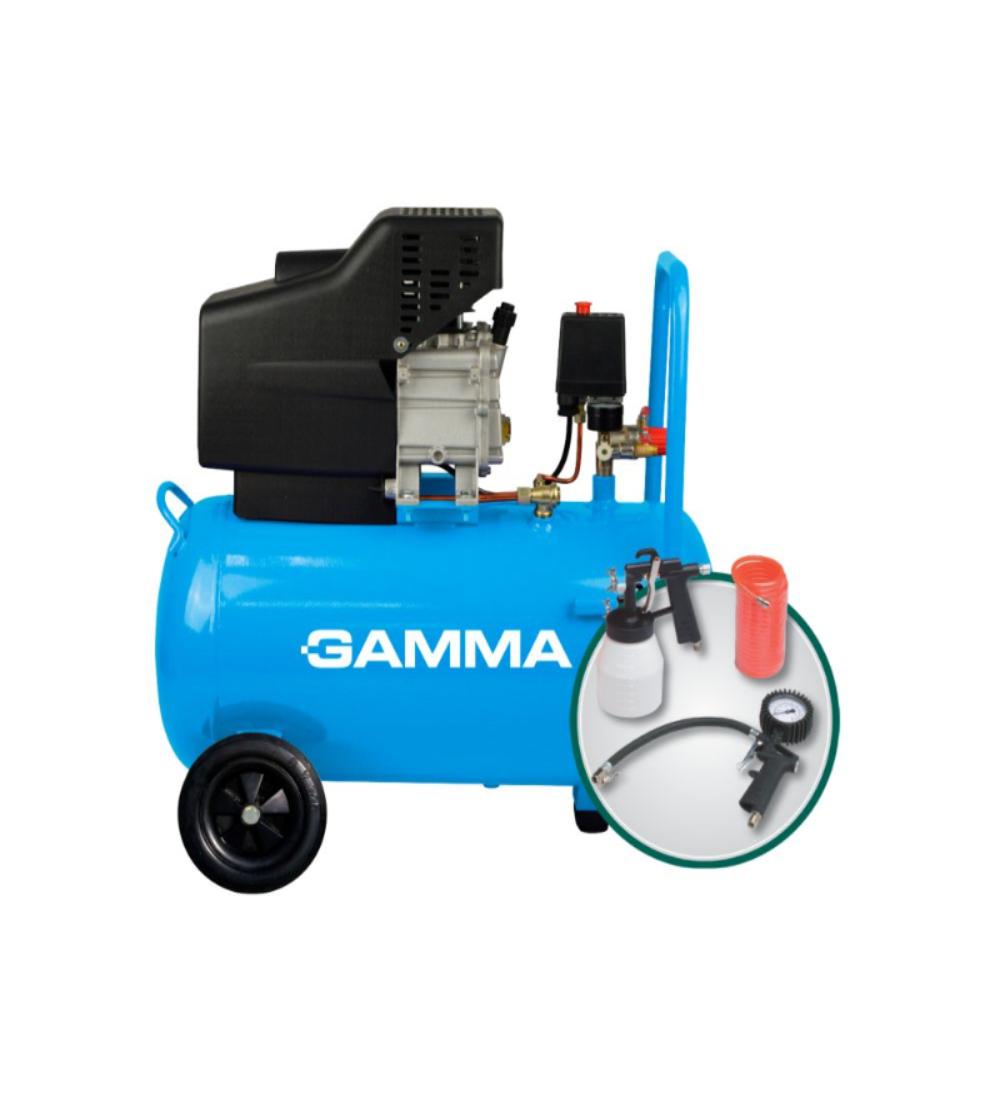 COMPRESOR DE AIRE GAMMA 50 LITROS 2.5HP MONOFÁSICO CON KIT